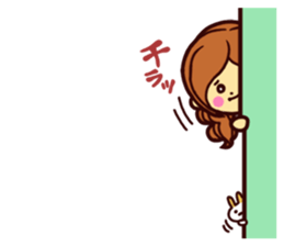 Excited female toque sticker #14221007