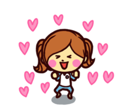 Excited female toque sticker #14221013