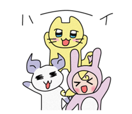 Nyakky & Nazorin & Kigurumi-chan sticker #14221237