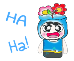 Hi my name is Taro..^_^ Flower!! sticker #14222837