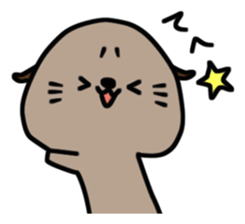 Cute sea otter sticker sticker #14223067