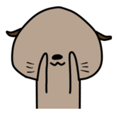 Cute sea otter sticker sticker #14223072