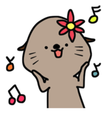Cute sea otter sticker sticker #14223074