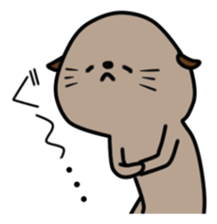 Cute sea otter sticker sticker #14223077