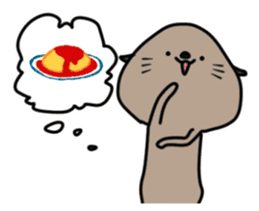 Cute sea otter sticker sticker #14223078