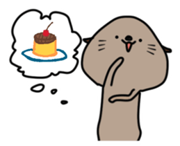 Cute sea otter sticker sticker #14223079