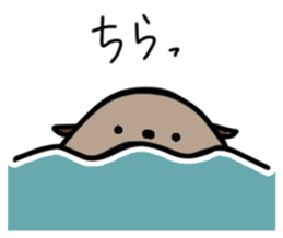 Cute sea otter sticker sticker #14223083
