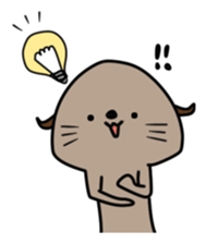 Cute sea otter sticker sticker #14223087