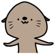 Cute sea otter sticker sticker #14223093
