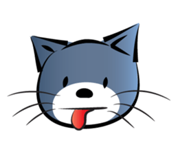 gray blue cat sticker #14224719
