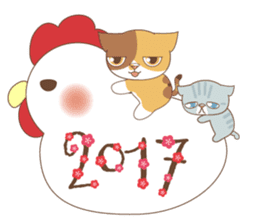 sorry , I'm a cat8-Happy new year- sticker #14225437