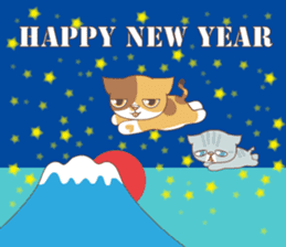 sorry , I'm a cat8-Happy new year- sticker #14225446