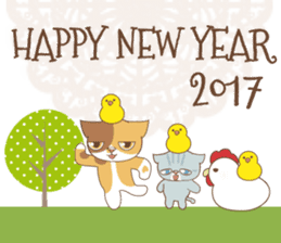sorry , I'm a cat8-Happy new year- sticker #14225447