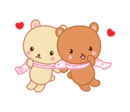 Lovey-Dovey bears for New Year 2017 sticker #14225873