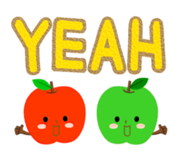 Red & Green Apples !! sticker #14226216