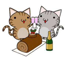 Cat ASHver kitten's Winter life sticker #14227075