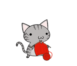 Cat ASHver kitten's Winter life sticker #14227088