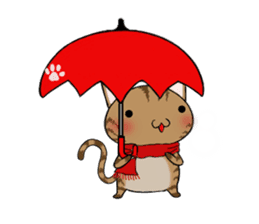 Cat ASHver kitten's Winter life sticker #14227090