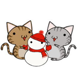 Cat ASHver kitten's Winter life sticker #14227091