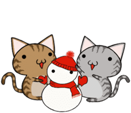 Cat ASHver kitten's Winter life sticker #14227091
