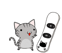 Cat ASHver kitten's Winter life sticker #14227092