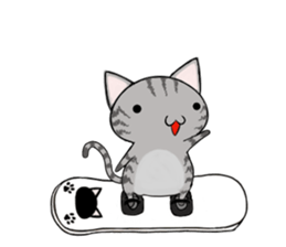 Cat ASHver kitten's Winter life sticker #14227093