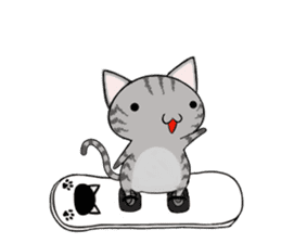 Cat ASHver kitten's Winter life sticker #14227093