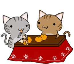 Cat ASHver kitten's Winter life sticker #14227102