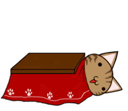 Cat ASHver kitten's Winter life sticker #14227105