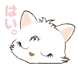 White Cat desu 3 sticker #14227243
