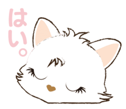 White Cat desu 3 sticker #14227243