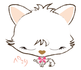 White Cat desu 3 sticker #14227247