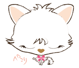 White Cat desu 3 sticker #14227247