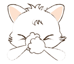 White Cat desu 3 sticker #14227252