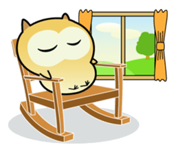 Owl new Year's card,2017 sticker #14227494