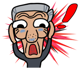 A cheerful tights old man sticker #14228950