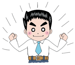 Good living of a papa and a baby sticker #14229592