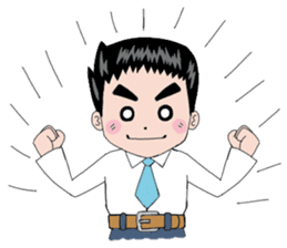 Good living of a papa and a baby sticker #14229592