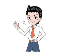 Good living of a papa and a baby sticker #14229600