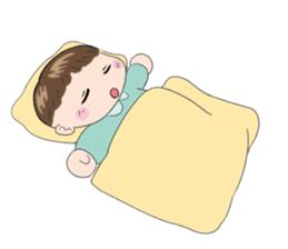 Good living of a papa and a baby sticker #14229617