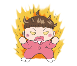 Good living of a papa and a baby sticker #14229619