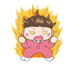 Good living of a papa and a baby sticker #14229619