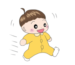 Good living of a papa and a baby sticker #14229621