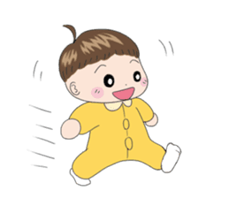 Good living of a papa and a baby sticker #14229621