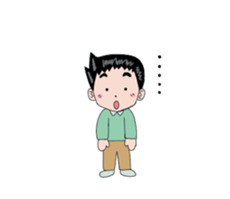 Good living of a papa and a baby sticker #14229625