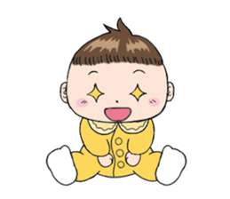 Good living of a papa and a baby sticker #14229626