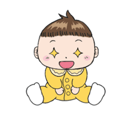 Good living of a papa and a baby sticker #14229626