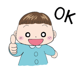 Good living of a papa and a baby sticker #14229627