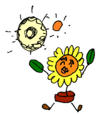 Pleasant sunflower sticker #14230049