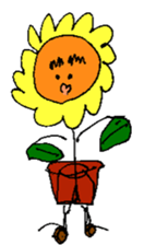 Pleasant sunflower sticker #14230070